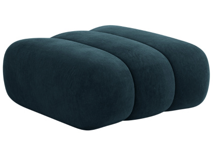 Tmavě modrá sametová podnožka Cosmopolitan Design Koge 95 x 95 cm