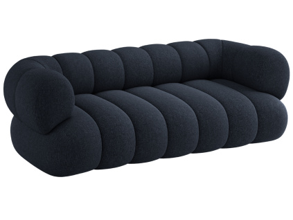 Tmavě modrá čalouněná trojmístná pohovka Cosmopolitan Design Koge 210 cm