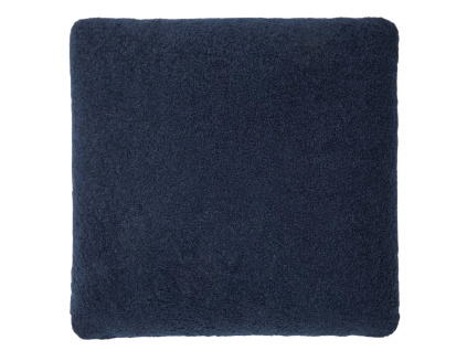 Tmavě modrý bouclé polštář Kave Home Martina 52 x 52 cm