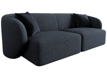 Tmavě modrá čalouněná dvoumístná pohovka Chiara 188 cm