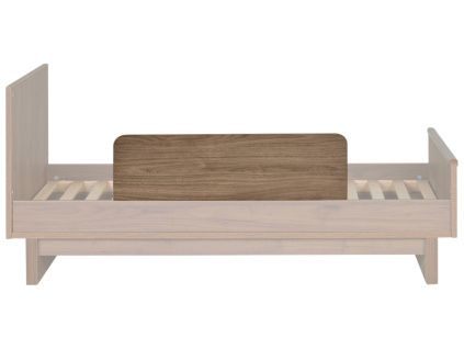 Hnědá dětská zábrana Quax Ashi 90 cm s ořechovým dekorem
