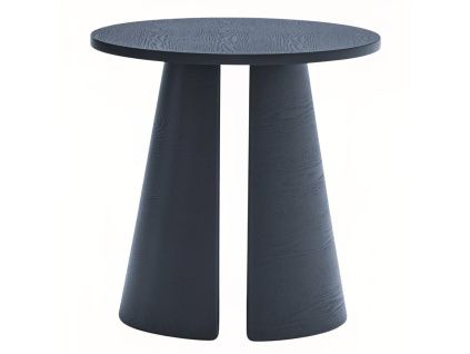 Modrý jasanový kulatý odkládací stolek Teulat Cep 50 cm