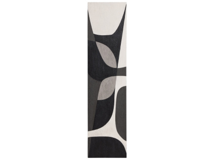 Černobílý abstraktní obraz Kave Home Onure 180 x 45 cm
