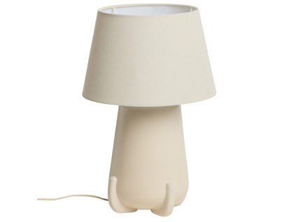Béžová keramická stolní lampa Kave Home Odra