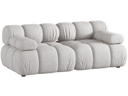Světle šedá čalouněná dvoumístná pohovka MICADONI Bellis II. 188 cm