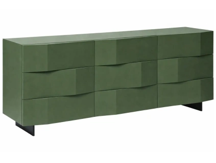 Olivově zelená komoda Marco Barotti Linea Diamond 180 x 45 cm