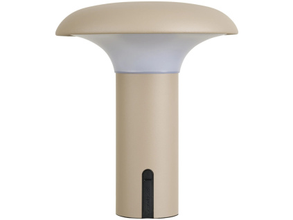 Béžová nabíjecí stolní LED lampa Rami 21,5 cm