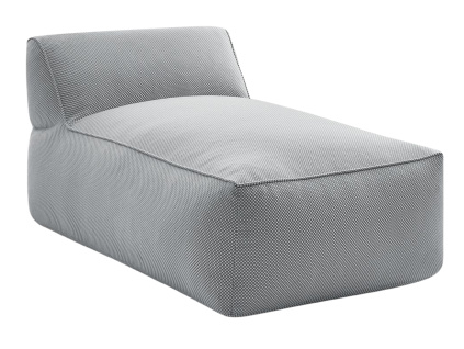 Světle šedá zahradní lenoška Riviera 135 cm