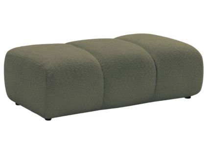 Zelená bouclé podnožka Pamira 124 x 60 cm