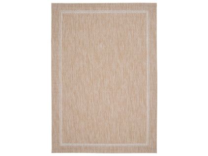 Světle hnědý zahradní koberec Grano Frame 200 x 290 cm