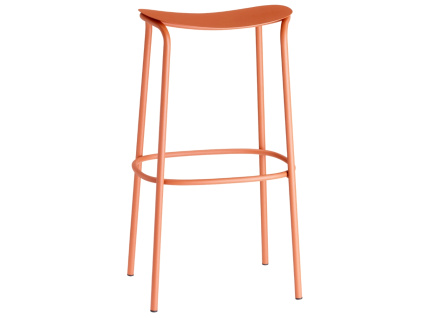 Terakotově oranžová kovová barová židle Trick 75 cm