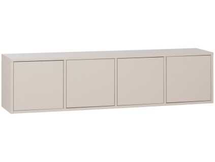 Béžový dřevěný TV stolek Merel 198 x 39 cm