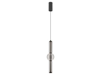 Kouřově šedé skleněné závěsné LED světlo Nova Luce Ulon 12 cm