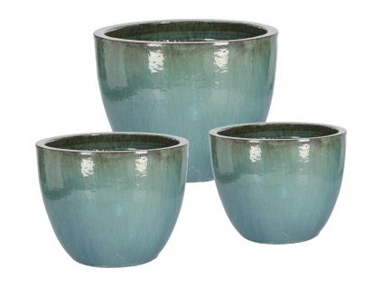 Set tří modrých zahradních květináčů Bizzotto Quang