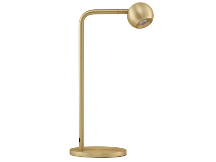 Zlatá kovová stolní LED lampa Nova Luce Sfera