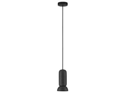 Černé keramické závěsné světlo Nova Luce Parlo 11 cm