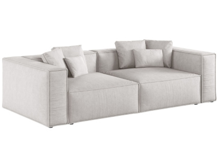 Světle šedá čalouněná čtyřmístná pohovka Cosmopolitan Design Aveiro 236 cm