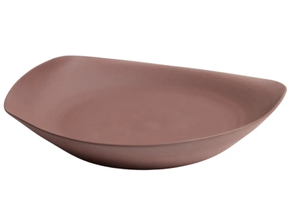 Hnědá keramická dekorativní mísa Kave Home Ebenor Ø 40 cm