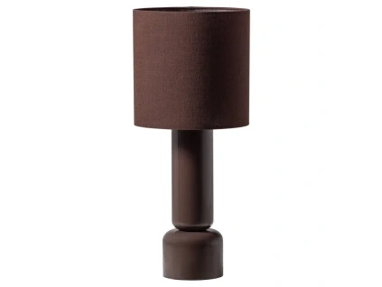 Tmavě hnědá lakovaná stolní lampa Zivian