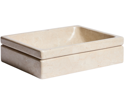 Béžové mramorové umyvadlo Kave Home Dalven 45 x 35 cm