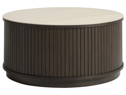 Béžový keramický konferenční stolek Unique Furniture Enna 85 cm