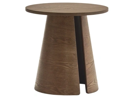 Ořechový kulatý odkládací stolek Cep 50 cm