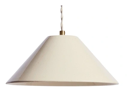 Béžové keramické závěsné světlo Kave Home Ceren Ø30 cm