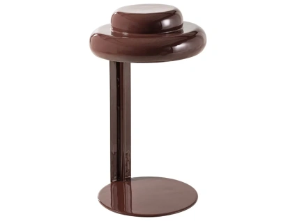 Tmavě červená kovová stolní lampa Rassy