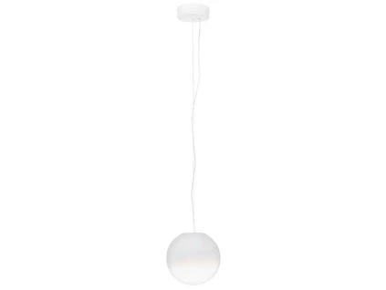 Bílé skleněné závěsné LED světlo Nova Luce Bolita 20 cm