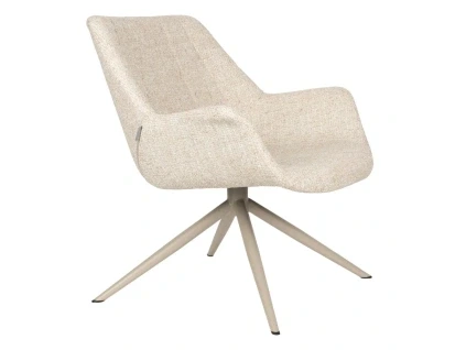 Béžové otočné lounge křeslo DOULTON