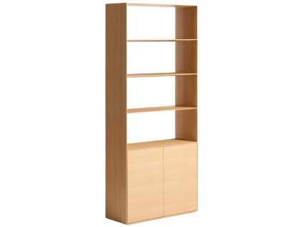 Dubová knihovna Kave Home Visala 209 x 90 cm