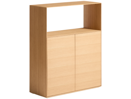 Dubová knihovna Kave Home Visala 106 x 90 cm
