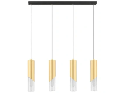 Zlaté závěsné světlo Nova Luce Modesto 66 cm