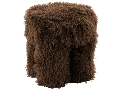 Tmavě hnědá čalouněná stolička Doodly 43 cm