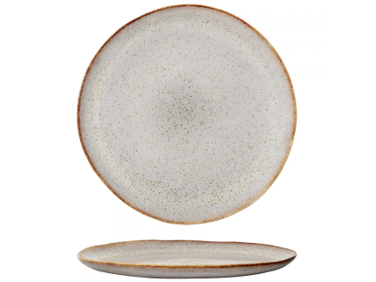 Béžový kameninový talíř Sandrine 22 cm