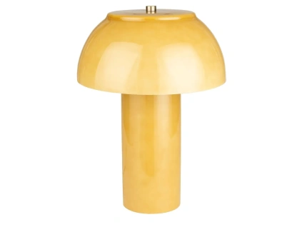 Žlutá kovová stolní lampa MORVAN 42 cm
