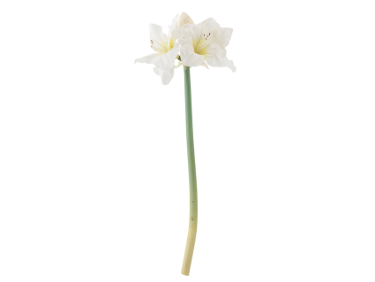 Bílá umělá květina Amaryllis 74 cm