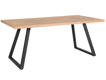 Dýhový jídelní stůl Bizzotto Dukat 180 x 90 cm s černou podnoží
