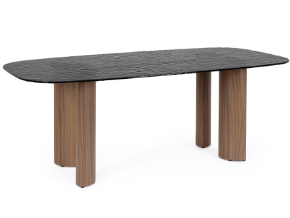 Jídelní stůl Bizzotto Glassen 200 x 100 cm se skleněnou deskou