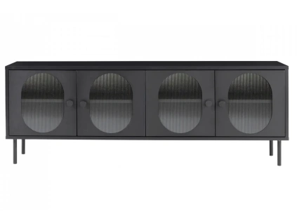 Černý TV stolek Sohan 161 x 38 cm