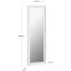 Bílé lakované zrcadlo Kave Home Romila 52 x 152 cm