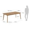 Dřevěný rozkládací zahradní stůl Kave Home Hanzel 183-240 x 100 cm