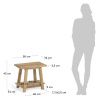 Teaková stolička Kave Home Safara 45 cm