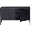 Černý borovicový TV stolek Gravia 100 x 44 cm -fv-interier-25