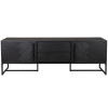 Černý dřevěný TV stolek DUTCHBONE Class 180 x 45 cm