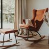 Terakotově červené čalouněné houpací křeslo Quax De Luxe -fv-interier-25