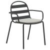 Šedý podsedák na zahradní židli Kave Home Joncols 43 x 40 cm