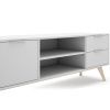 Bílý lakovaný TV stolek Marckeric Campus 180 x 40 cm -fv-interier-25