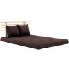 Tmavě hnědá dvoumístná rozkládací pohovka Karup Design Shin Sano 140 cm