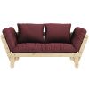 Bordově červená dvoumístná rozkládací pohovka Karup Design Beat 162 cm